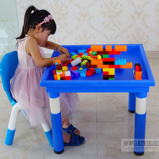 Многофункциональные детские игрушки, Игровые столы 包邮家用益智玩具塑料沙盘儿童沙桌游戏太空沙桌多功能积木桌凹槽