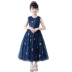 Váy bé gái công chúa nước ngoài 2019 trẻ em mới cao cấp hoa cô gái mẫu trang phục váy sợi mịn - Váy trẻ em