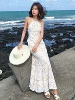 Пляжное платье, белая кружевная сексуальная юбка, с открытой спиной, Таиланд