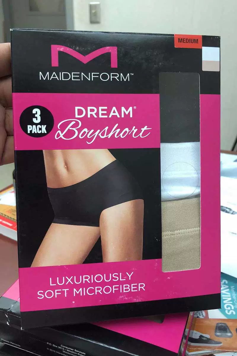 [美国直邮maidenform Dream Boyshort媚登峰女内裤3条装蕾丝内裤]