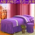 Rắn màu sắc đẹp giường bìa bốn bộ của beauty salon cotton massage trải giường quilt đặc biệt cung cấp vẻ đẹp khăn trải giường