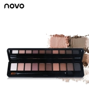 Hàn Quốc Chính hãng NOVO Ten Color Eyeshadow 10 Color Nude Makeup Earth Color Eye Shadow Matte Eye Shadow Dish Brush Makeup - Bóng mắt