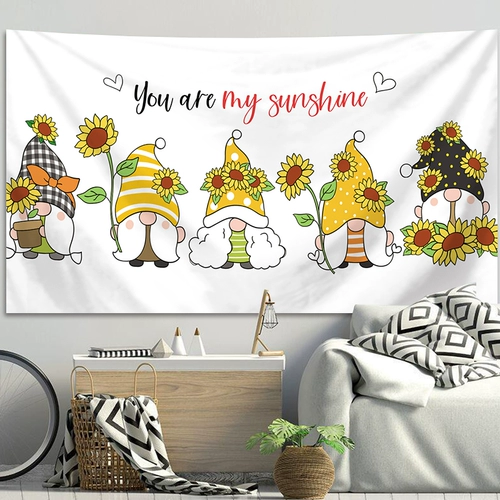 Брендовый свежий мультяшный гобелен, настенная штора для спальни