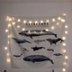 Nordic INS cá voi phòng ngủ cạnh giường ngủ trang trí tường tấm thảm treo tường khăn trải bàn vải ký túc xá tấm thảm nền vải - Tapestry