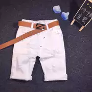 [Đặc biệt hàng ngày] trai trắng quần short quần âu 2018 Hàn Quốc phiên bản của tự trồng bông phần mỏng jeans trẻ em