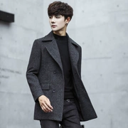 Áo gió nam 2018 phiên bản Hàn Quốc mới của xu hướng tự may áo len trẻ trung ve áo ngắn bằng len