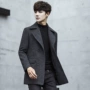 Áo gió nam 2018 phiên bản Hàn Quốc mới của xu hướng tự may áo len trẻ trung ve áo ngắn bằng len áo jean nam