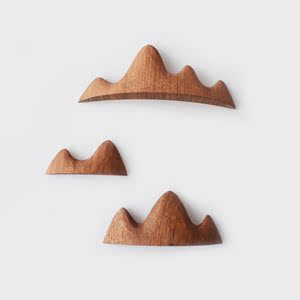 [山舍] 手工木制筷枕弧形笔山