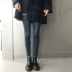 Mùa xuân Hàn Quốc Slim Thin Holes Jeans Quần đùi nữ cao hoang dã căng bút chì Quần sinh viên quần jean ống rộng nữ Quần jean
