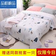 Trải giường đơn mảnh Hàn Quốc chần mùa hè mát điều hòa không khí chần trải giường cover 1.8 m giường mùa hè mỏng chăn đơn