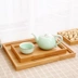 Khay tre khay trà tấm gỗ hình chữ nhật bằng gỗ bằng gỗ Châu Âu và Nhật Bản khay nước khay trà khay trà bộ