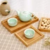 Khay tre khay trà tấm gỗ hình chữ nhật bằng gỗ bằng gỗ Châu Âu và Nhật Bản khay nước khay trà khay trà bộ khay gỗ tròn Tấm