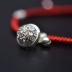 999 sterling bạc vòng chân nữ dây đỏ đan tay cung điện chuyển hạt năm nay món quà trang sức gợi cảm - Vòng chân