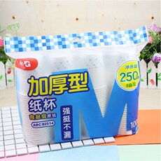 Бумажные стаканчики, Пакеты 晨光纸杯一次性杯子大容量加厚纸杯家用茶水杯100只装arc92514