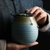 Qifengju gốm kín lon trà Màu men kích thước phòng trà vải bìa trà nồi Kungfu bộ trà Trà sứ