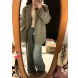 Короткий костюм, демисезонное небольшое шерстяное пальто, коллекция 2023, подходит для подростков, увеличенная толщина