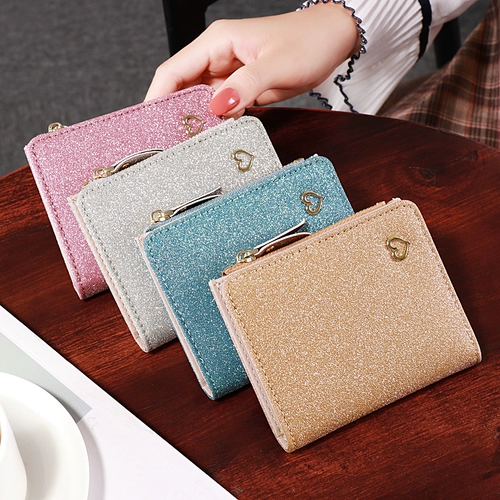 Свежий бумажник, короткая милая сумка через плечо, складной универсальный кошелек, 2023, в корейском стиле