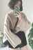 Mùa thu mới của Hàn Quốc phiên bản của bán cao cổ xoắn và linh hoạt bộ lỏng lỏng lẻo lười biếng dày dòng Harajuku áo len của phụ nữ dệt kim áo khoác