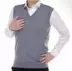 Trung niên và người đàn ông cũ của cashmere vest cardigan áo len vest mùa xuân và mùa thu áo len mỏng vest đan cardigan kích thước lớn áo phao nam hàng hiệu Áo len Cashmere