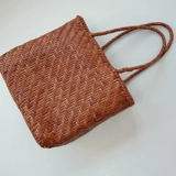 Ретро кожаная барсетка, брендовая сумка через плечо, корзина, сумка для путешествий, французский ретро стиль, воловья кожа, из натуральной кожи