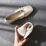 Doudou Shoes 2021 Новая женщина с низким содержанием головы плоская дна одиночная туфли говядина нижняя сухожилия дно мягкая кожаная рот мягкие дно женская обувь