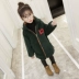 Áo khoác bé gái mùa thu đông 2018 trẻ em Hàn Quốc mới cộng với áo nhung mùa đông trẻ em dày dặn phụ nữ triều cường nước ngoài