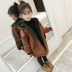 Áo khoác bé gái mùa thu đông 2018 trẻ em Hàn Quốc mới cộng với áo nhung mùa đông trẻ em dày dặn phụ nữ triều cường nước ngoài Áo khoác