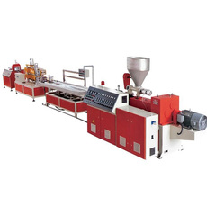 Штрангпресс 全自动张家港型材挤出机械pvc室内装饰线条护墙踢角线生产线设备/ Zhangjiagang