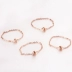 Vàng Earl Jewelry Chính hãng Pure 14k Vàng Nga Au585 Tím Vàng Nhẫn mềm Nhẫn Nữ Màu Vàng Hồng Nhẫn Vàng Vàng - Nhẫn