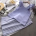 Quần áo trẻ em 2018 mùa hè mới phù hợp với nữ bé V-Cổ tay áo bay không tay vest + sọc cắt quần hai mảnh
