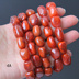 Agate South Red với một chiếc vòng tay đầy những vòng tay vô định hình thịt Hạt chín mảnh hạt lửa vòng tay vàng Vòng đeo tay Clasp