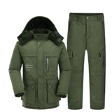 Демисезонный утепленный комплект для работы, хлопковая куртка, камуфляжный пуховик, увеличенная толщина