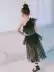 Thời trang mới quần áo cô gái xéo vai lụa sáng sợi nhỏ nuốt váy trẻ em mẫu t sân khấu catwalk váy thủy triều - Váy trẻ em váy trẻ em Váy trẻ em