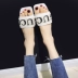 2018 phiên bản Hàn Quốc mới của cá tính đáy phẳng thời trang hoang dã màu đỏ với cùng một đôi dép nữ mùa hè mang giày xã hội thủy triều giày dép vascara Dép