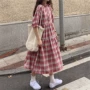Xuân 2019 phiên bản Hàn Quốc của những chiếc váy mới của phụ nữ buông lơi eo cao kẻ sọc sọc dài khí chất - Váy eo cao mẫu váy khoét eo	