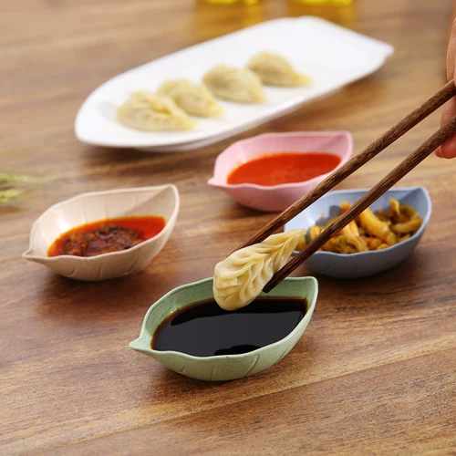 Творческое лист маленькое блюдо японское ингредиенты закусочная тарелка японского стиля пластиковое посуду соевое соевое соус блюдо блюдо