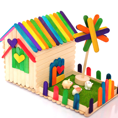 雪糕棒儿童diy手工制作模型小屋材料包 商品反馈