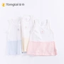 Tong Tai 2018 cô gái mới mùa hè ăn mặc phần mỏng bé váy nước ngoài nữ bé không tay vest váy váy len bé gái