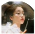 Kính gọng tròn phiên bản Hàn Quốc của các chàng trai và cô gái văn học retro kính phẳng khung tròn lớn trang trí kính sinh viên nữ - Kính