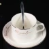Bộ tách cà phê châu Âu Bộ tách cà phê bằng sứ xương Bộ 3 mảnh sáng tạo cốc cà phê bằng gốm sứ tùy chỉnh logo - Cà phê Cà phê
