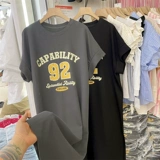 Европейская грузовая круглая шея ленивая t -юбка для лайки лето ...