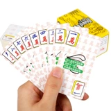 Карты Mahjong 136 штук 144 листовой бумаги Mahjong Poker Travel Travel Пластиковый Mahjong Mini, чтобы отправить кубики