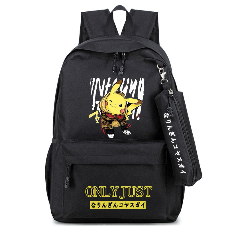 Hip Hop Pikachua bag pupil 5-6 Five 3 Six Grade 4 junior middle school boy 12 Eldest child Backpack 10-15 year Korean version knapsack tide