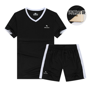 Mùa hè thanh niên thể thao phù hợp với nam giới làm khô nhanh kích thước lớn ngắn tay T-Shirt quần short tập thể dục chạy quần áo mồ hôi-thấm thở