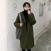 Áo len nữ phần dài Hàn Quốc phiên bản 2018 mới đôi phải đối mặt với cashmere sinh viên mùa thu và mùa đông mặc chống mùa đen len áo áo khoác len mỏng Áo len lót đôi