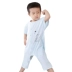 Trẻ em jumpsuit cotton kích thước lớn 2-3 năm tuổi 4-5 bé một mảnh đồ ngủ ngắn tay mỏng trẻ em romper mùa hè mở Áo liền quần