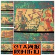 GTA Grand Theft Auto Flying Kraft Game Áp phích quá khổ Tranh trang trí ngoại vi Quà tặng - Game Nhân vật liên quan