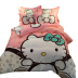 Cotton Hello Kitty Harley Hellokitty Sheets KT Cat Cotton Công chúa Gió Bốn Bộ đồ giường hoạt hình bộ ga nệm Bộ đồ giường bốn mảnh