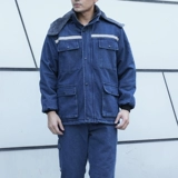 Демисезонная флисовая джинсовая куртка для работы, штаны, пуховик