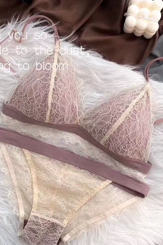 Ультратонкий комфортный кружевной бюстгальтер без косточек для ресниц, сексуальный бюстгалтер, комплект, французский стиль, популярно в интернете